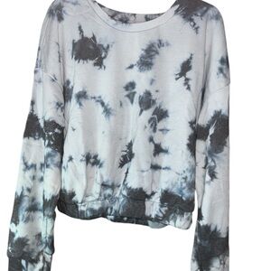 Tie-Dye Women's Top - gray and blue